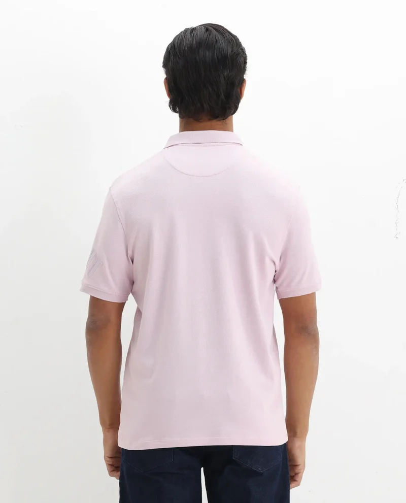Rare Rabbit Men's Regular Fit Solid Cotton Polo