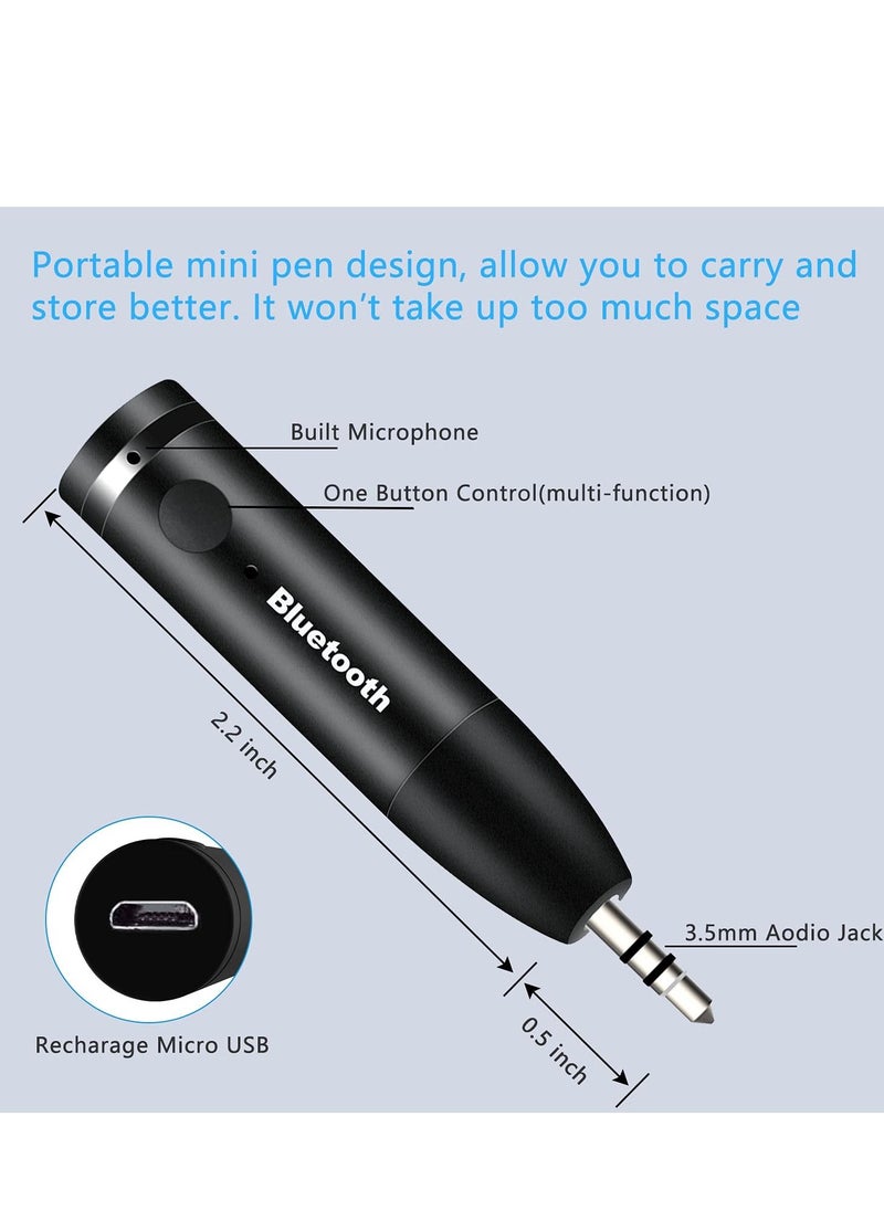 KASTWAVE - Bluetooth Aux Adapter Bluetooth 5.0 Receiver Wireless Bluetooth Car Adapter Portable Wireless Audio Car Kit 3.5mm Bluetooth Aux Receiver - Image 1