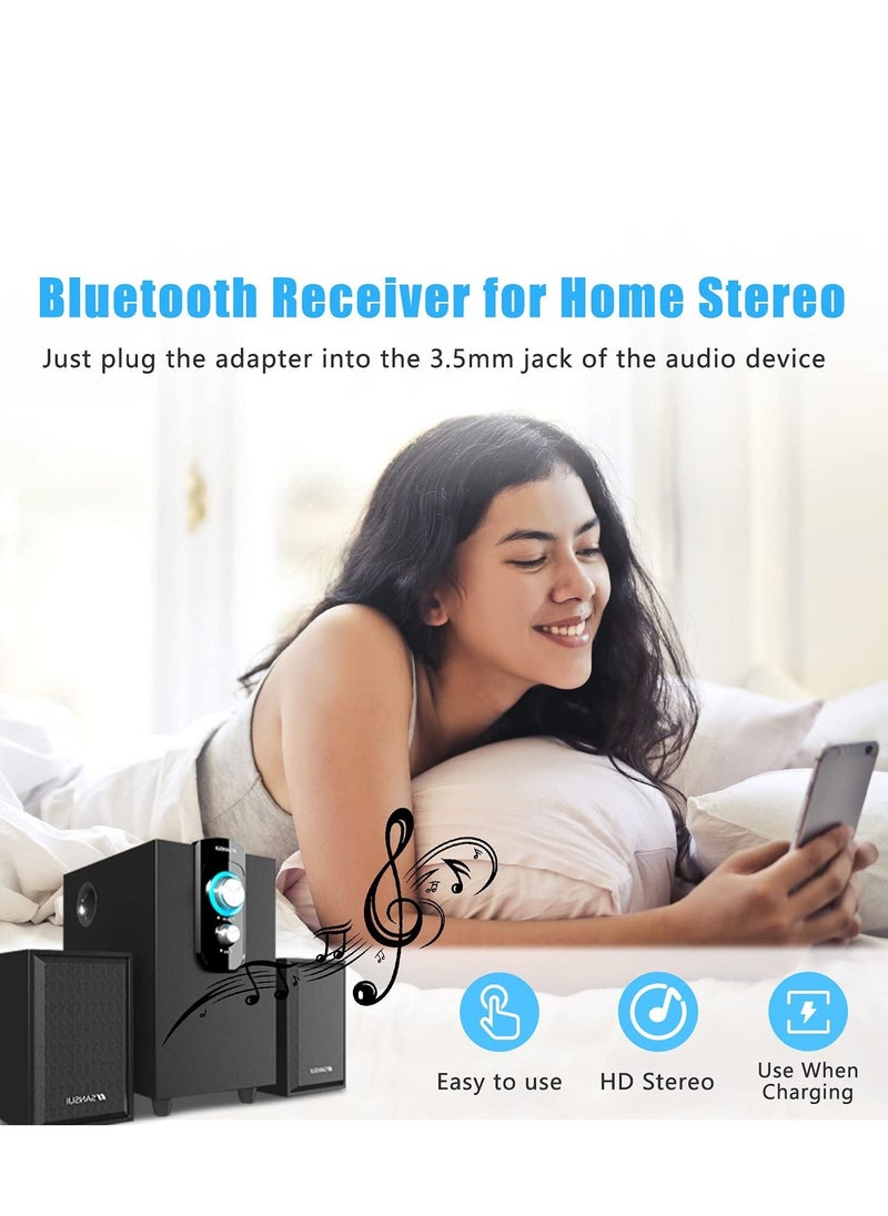 KASTWAVE - Bluetooth Aux Adapter Bluetooth 5.0 Receiver Wireless Bluetooth Car Adapter Portable Wireless Audio Car Kit 3.5mm Bluetooth Aux Receiver - Image 1