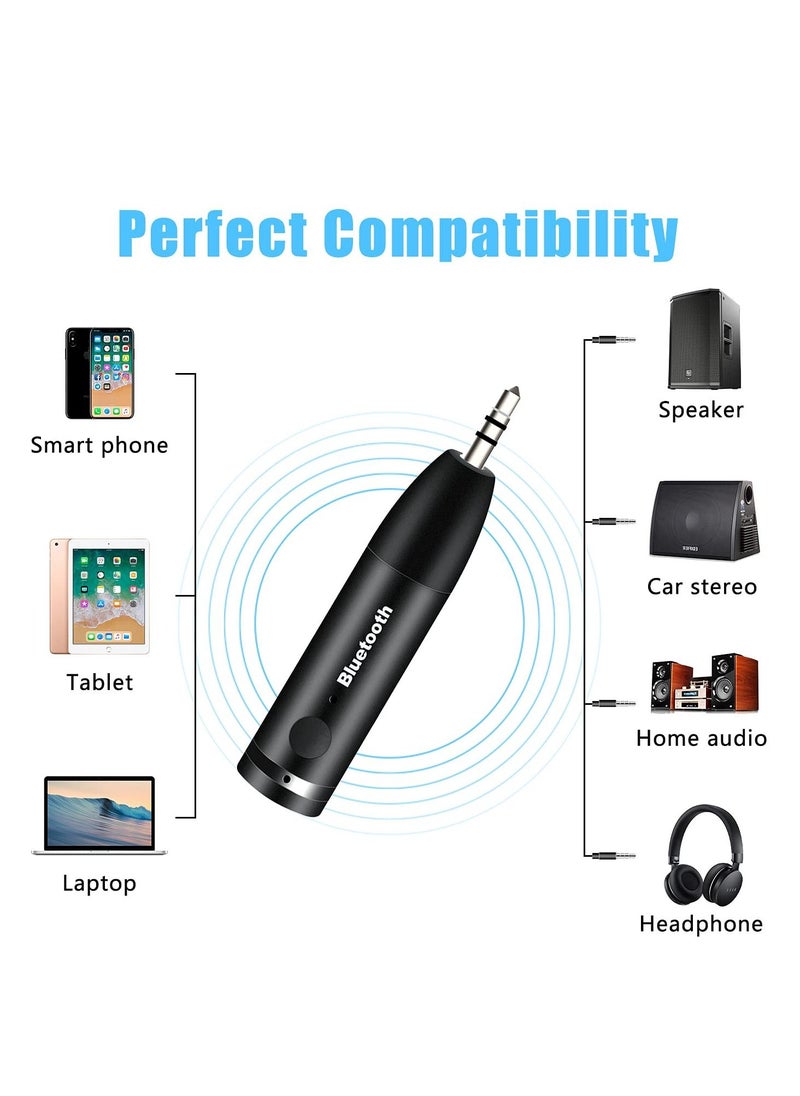 KASTWAVE - Bluetooth Aux Adapter Bluetooth 5.0 Receiver Wireless Bluetooth Car Adapter Portable Wireless Audio Car Kit 3.5mm Bluetooth Aux Receiver - Image 1