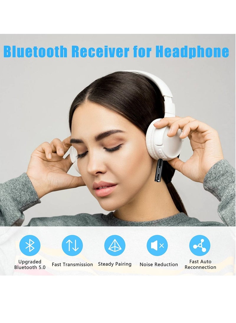 KASTWAVE - Bluetooth Aux Adapter Bluetooth 5.0 Receiver Wireless Bluetooth Car Adapter Portable Wireless Audio Car Kit 3.5mm Bluetooth Aux Receiver - Image 1