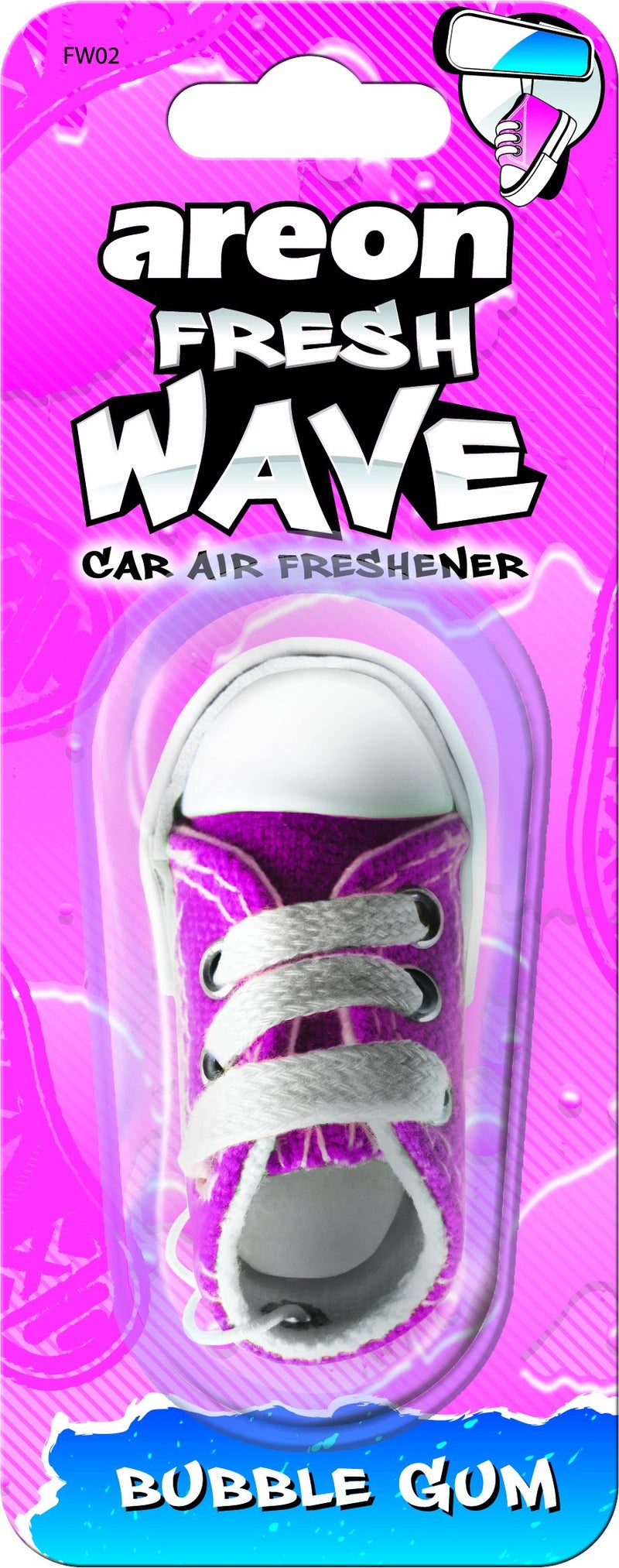 Areon Fresh Wave - Sneaker Hanging Car Air Freshener - Bubble Gum Scent - Image 3