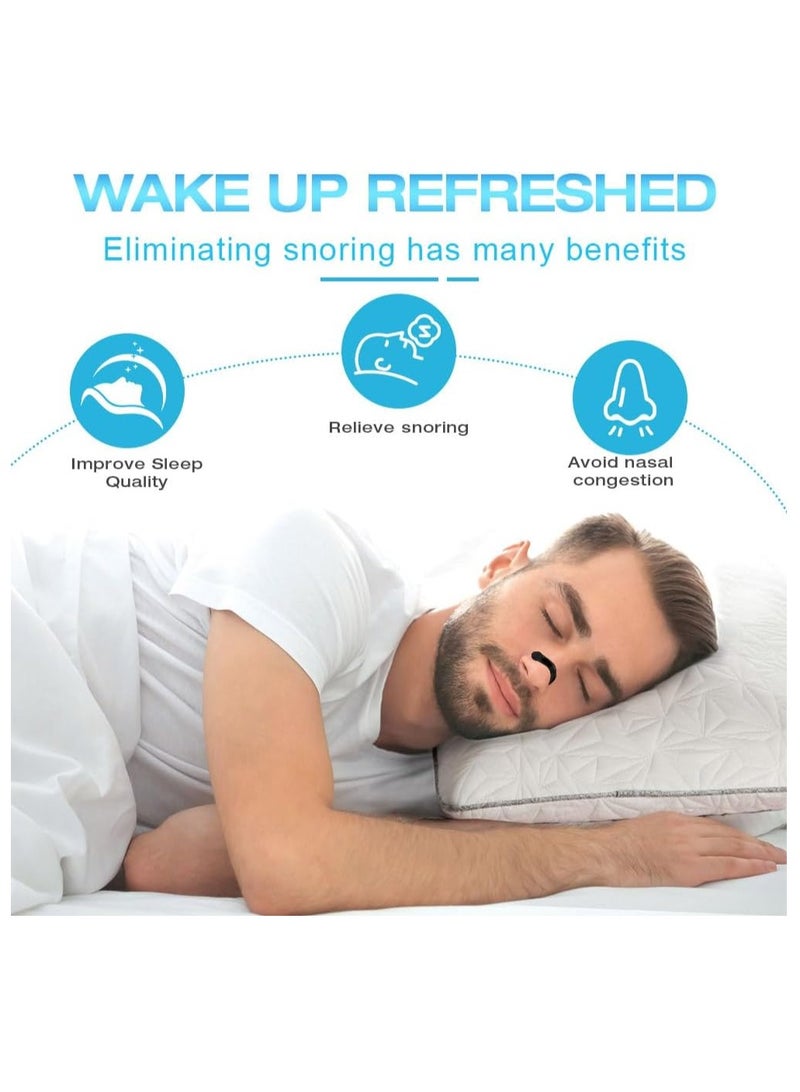 Magnetic Nasal Strips 60 Magnetic Nasal Strips Nasal Magnets Inhalation Breathing Nasal Magnets Anti-snoring Magnetic Nasal Clips for Home Travel Hotel Business Men and Women Black - Image 3