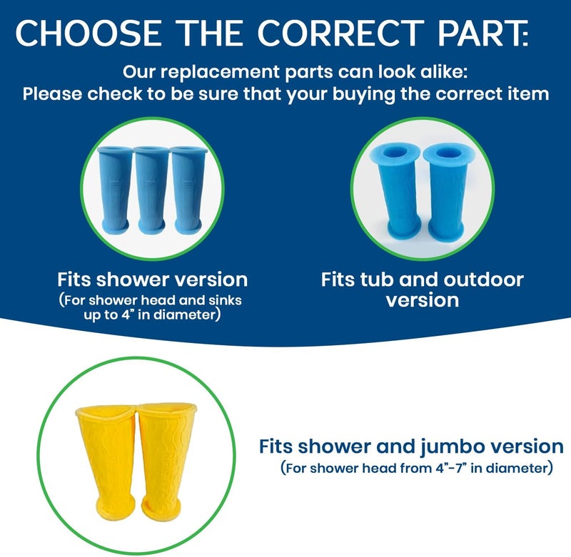 Rinseroo Replacement Shower Hose Connectors (3 pack) for - Slip-on Handheld Water Hose Attachment/Faucet Adapter for Shower & Sink, Detachable Shower Sprayer (NOT FOR TUB VERSION) - Image 3