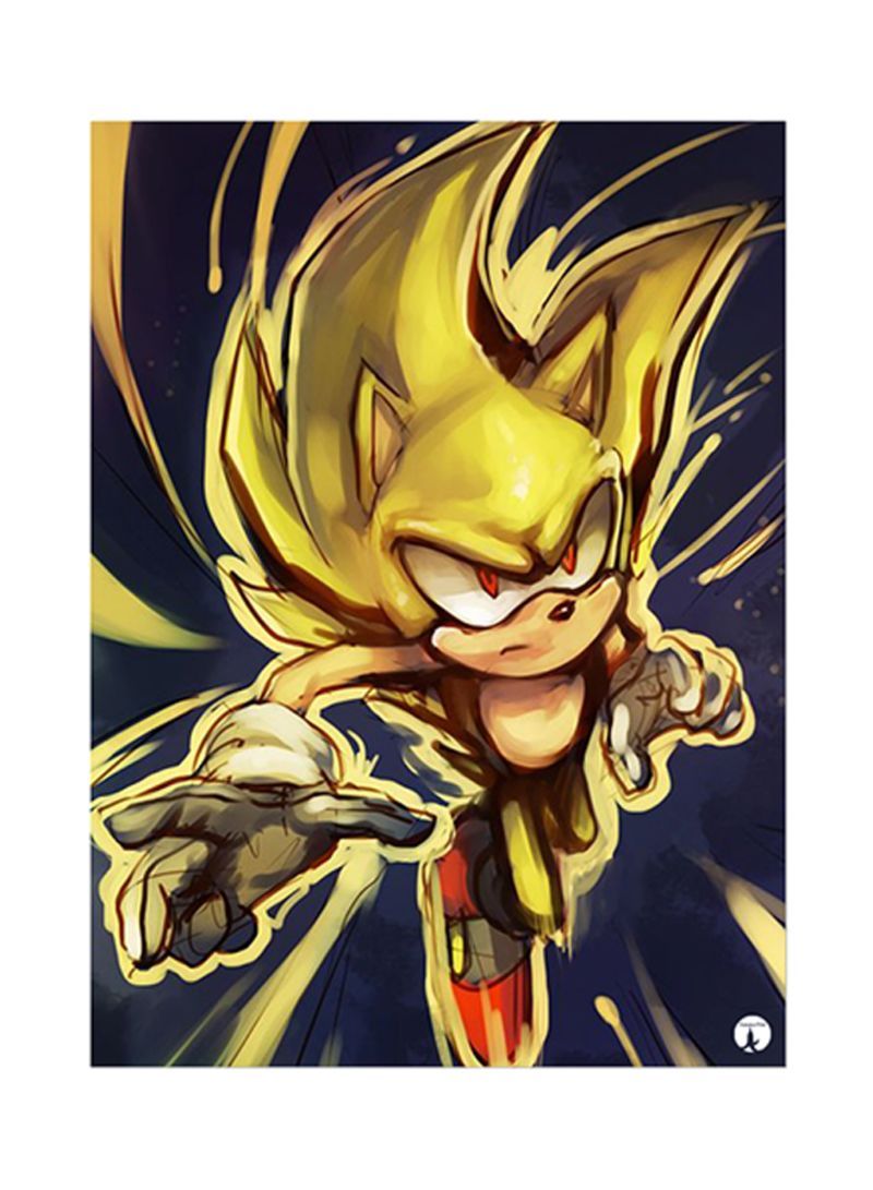 RKN Video Game Sonic Metal Plate Poster Multicolour 15x20centimeter