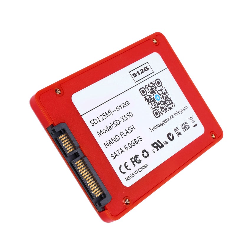 2.5 Inch Solid State Drive SATA III 6Gb/s High Speed 550MB/s Internal Hard Disk for PC Or Laptop 512G Red - Image 5
