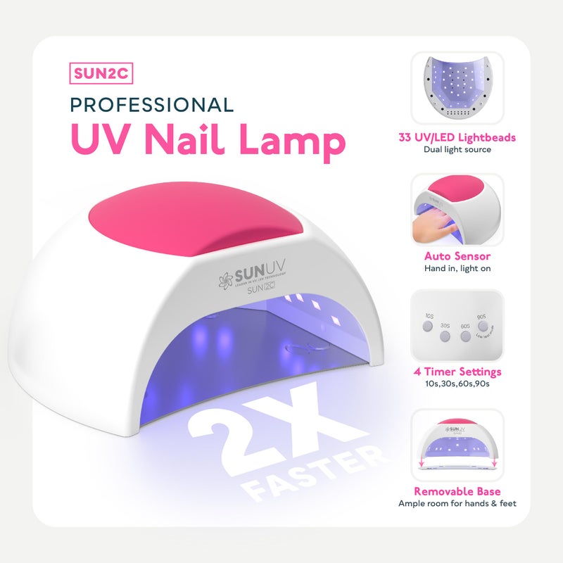 SUNUV Gel Nail Polish Kit with UV Light for Nails SUN2C 16 Colors Gel Polish Sets, Base and Top Coat with 8 PCS Manicure Tools Gift for Women - Image 4