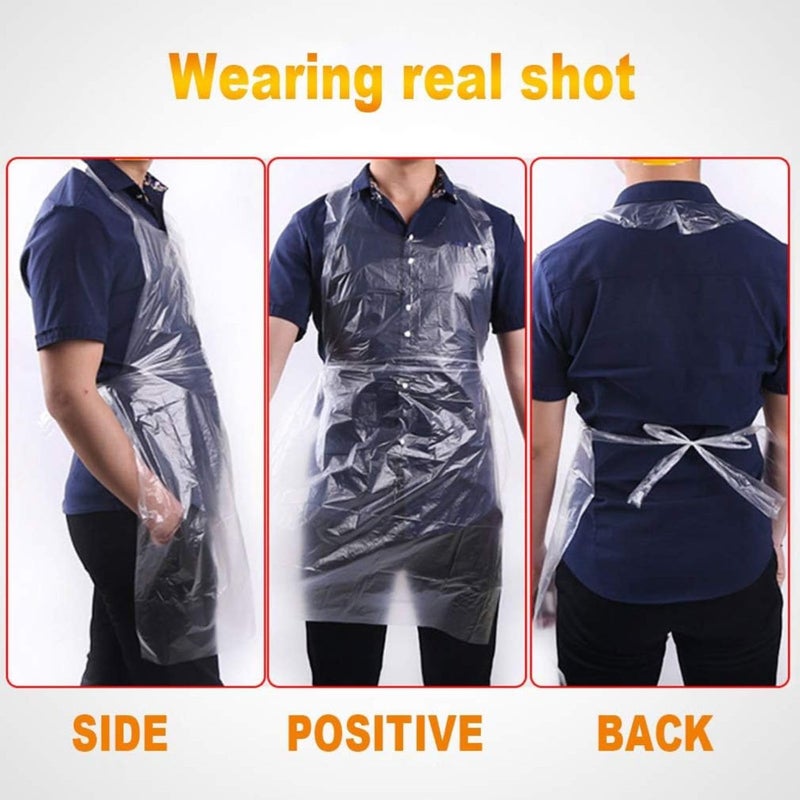 orgner Disposable Plastic Aprons – Perfect for Painting, Cooking, Housework, Parties, Picnics, and More. Lightweight, Waterproof, and Easy to Use for Quick Cleanup - Image 5