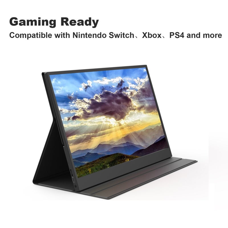 Gaming Monitor 15.6" Full HD IPS 1920*1080 - Wide Compatibility Lightweight Portable 1.9Lbs 0.2Inch Slim Computer Monitor for Gaming Travel Office Home Use - Image 2