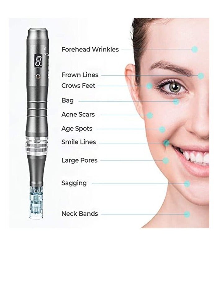 دي آر. بن دكتور بين أولتيما إم8 أقلام الميكروغرابي المحترفة - قلم جلدية آلي لاسلكي - مجموعة عناية بالبشرة والأجسام المثالية مع 8 إبر من أنواع متعددة - Image 4