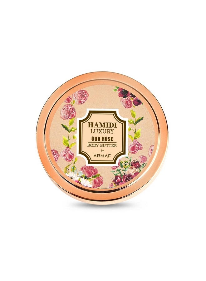 حميدي زبدة الجسم الفاخرة من حميدي برائحة العود والورد للجنسين، 250 مل، لجميع أنواع البشرة - Image 1