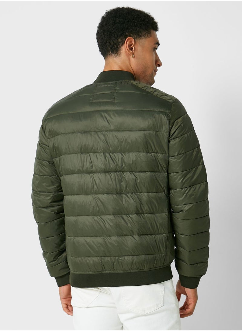 JACK & JONES - Zip Through Bomber Jacket - Image 1