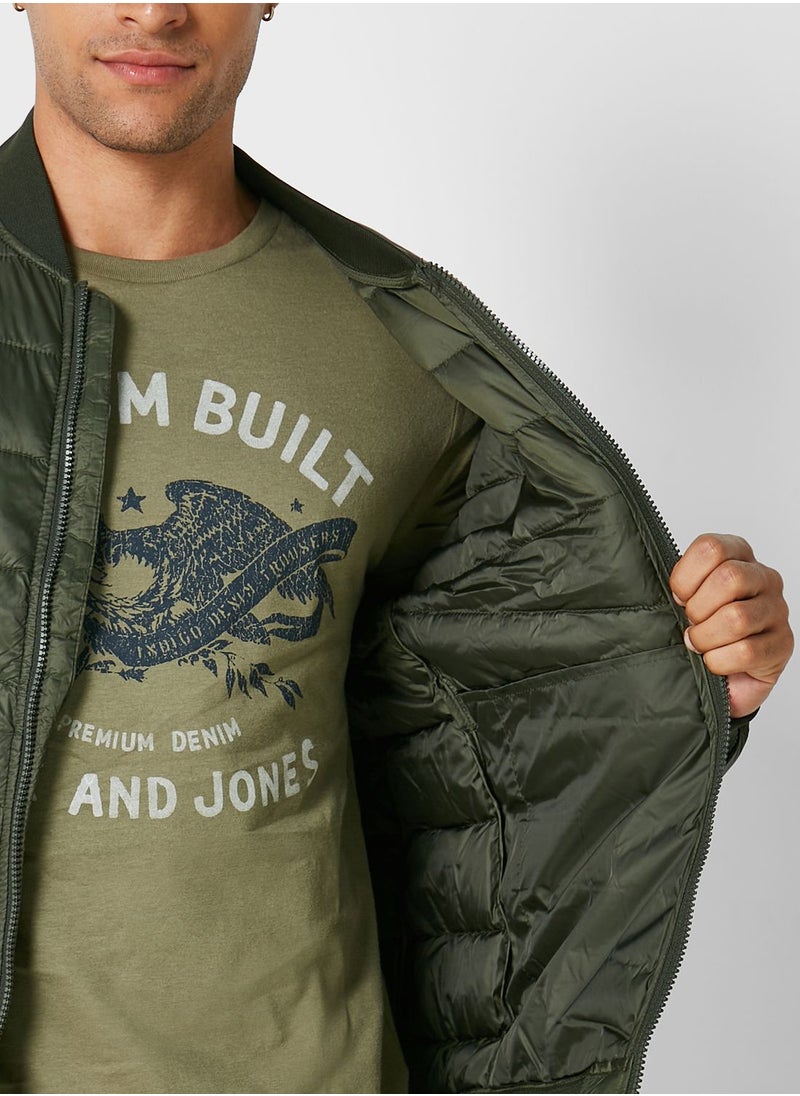JACK & JONES - Zip Through Bomber Jacket - Image 1