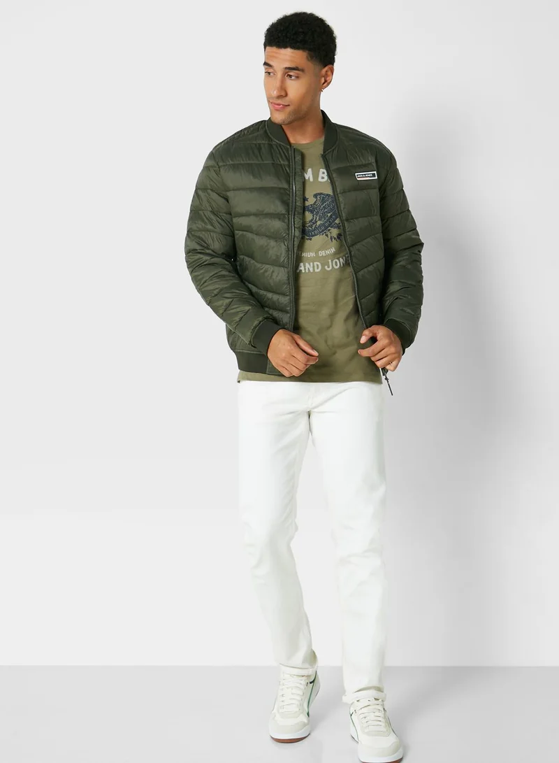 JACK & JONES Zip Through Bomber Jacket