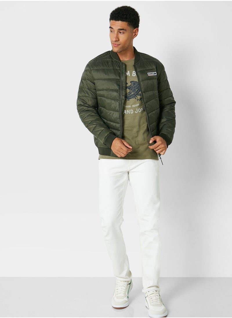 JACK & JONES - Zip Through Bomber Jacket - Image 1