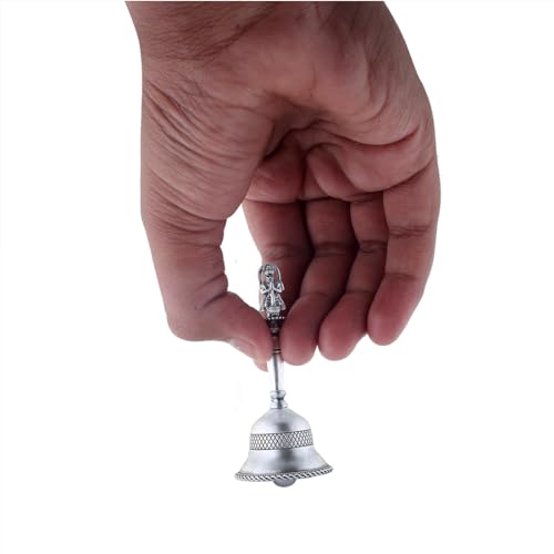 PRD CARATCAFE Sterling Silver Pooja Bell Ghanti for Mandir Pooja Article, Decorative Silver Bell for Home, Indian Style in Pure Silver 925 | Multiple Designs | (Hanuman) - Image 4
