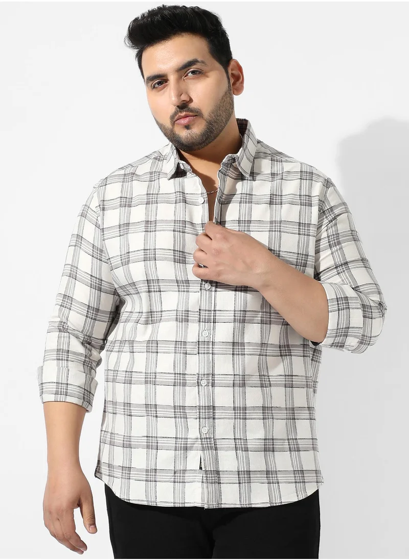 Instafab Plus Men's Multicolour Checkered Regular Fit Casual Shirt