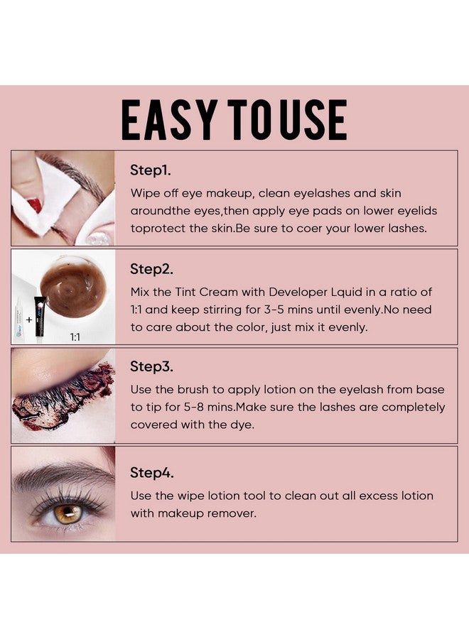 Libeauty Lash Color Kit Black Eyelash Color Volumizing Eyebrow Hair Coloring Kit DIY Use At Salon Or Home Natural Eyelash Treatment - Image 4