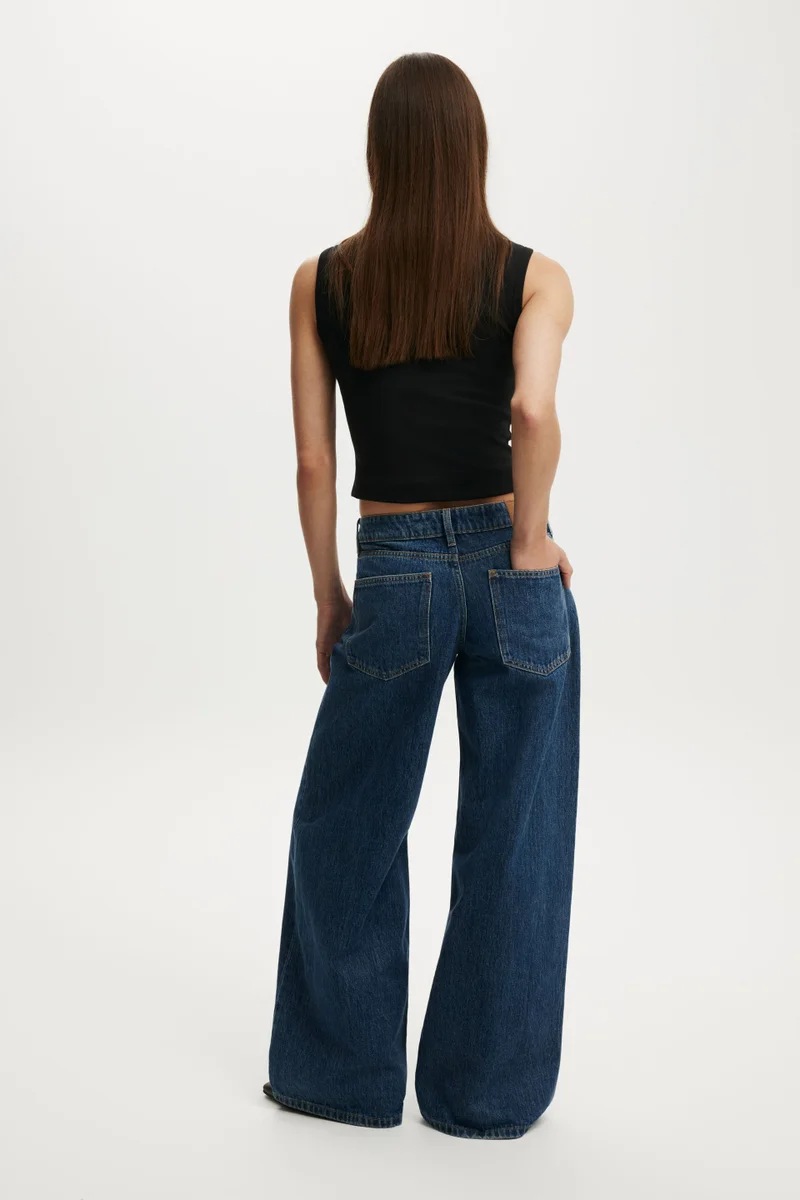 Cotton On  Low Rise Wide Jean for Women | Best Price UAE