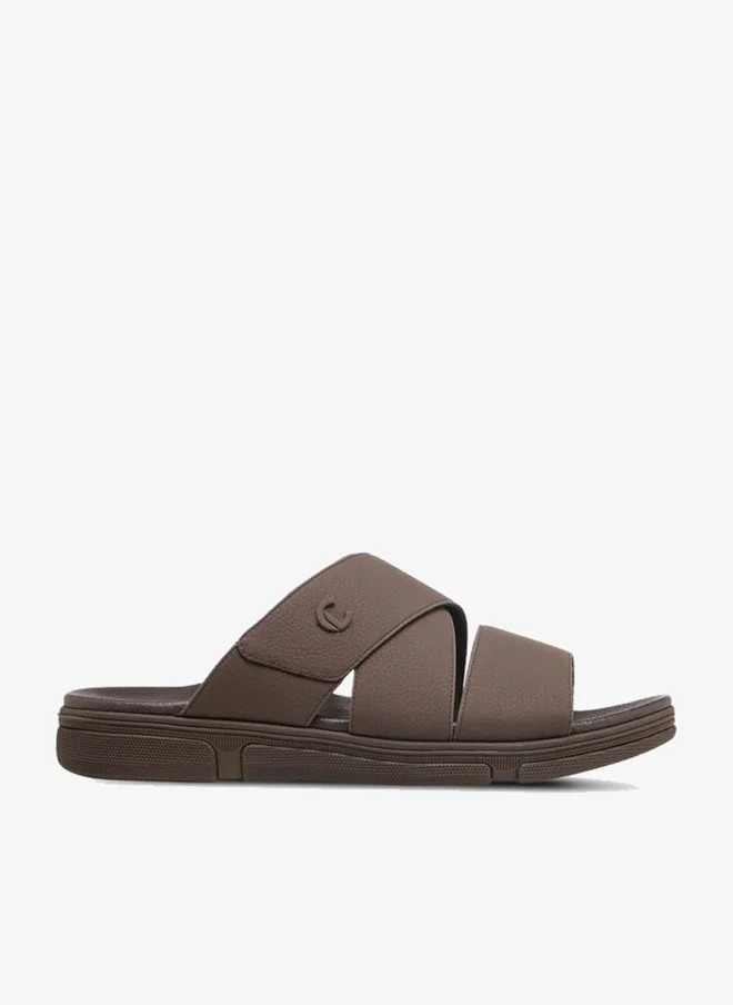 لو كونفورت Men Cross Strap Comfort Sandals