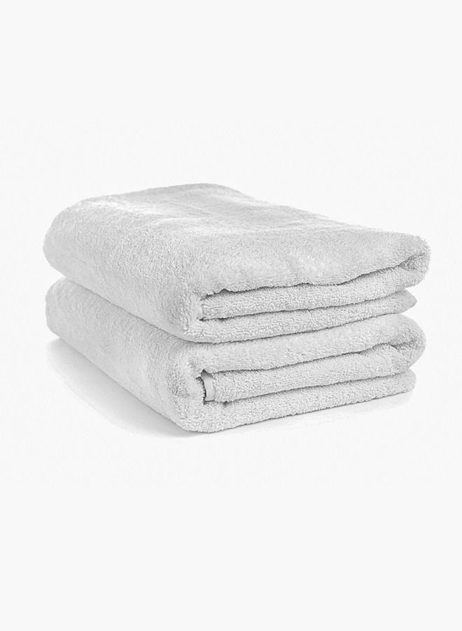 Banotex Bathrobe made of the finest types of high-quality fast-absorbing cotton size 130*70 plain white color consisting of two pieces - Image 1