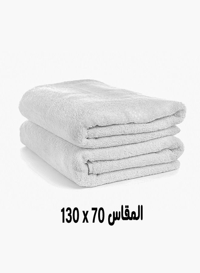 Banotex Bathrobe made of the finest types of high-quality fast-absorbing cotton size 130*70 plain white color consisting of two pieces - Image 2