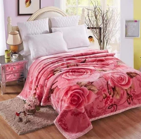 Bezzilish Home Bezzilish Home Ultra Soft Luxurious Embossed Very Warm Korean Mink Double Bed Blanket Double Ply Super Soft Blanket for Ac Room Size 9090 Inches Special for Diwali Gift Multicolor 03 