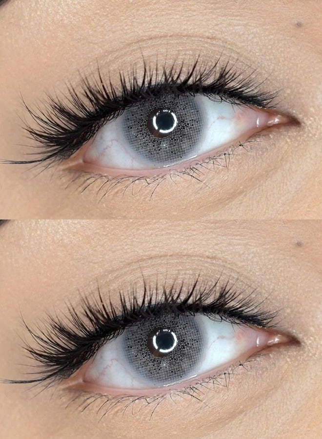 سيدة جديدة عدسات لاصقة ملونة رمادية من فريش ليدي للاستخدام السنوي - Image 2