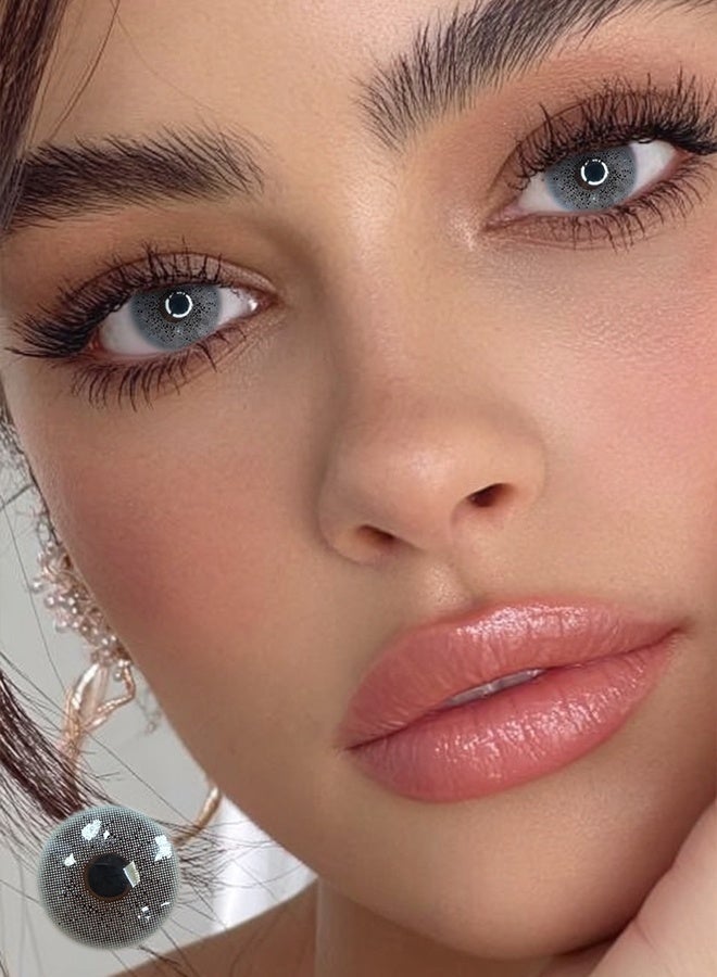 FreshLady Colored Contact Lenses Ocean Gray 14.20mm Yearly Disposable for Daily Wear - Image 1