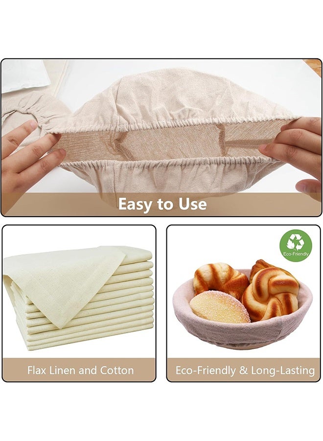 Bread Baskets, Oval-Shaped Bread Baskets And Cloth, Bread Fermentation Baskets, Natural Rattan Baskets, Rattan Woven Fruit Baskets And Storage Baskets(Bread Basket + Bread Cloth Cover Of The Same Size) - Image 5
