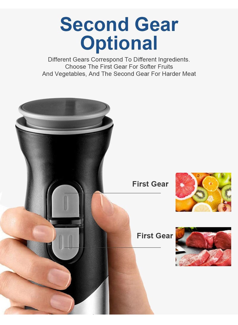 sokany 2-Speeds Hand Blender 700W Stainless Steel SK-748 Black/Silver - Image 5