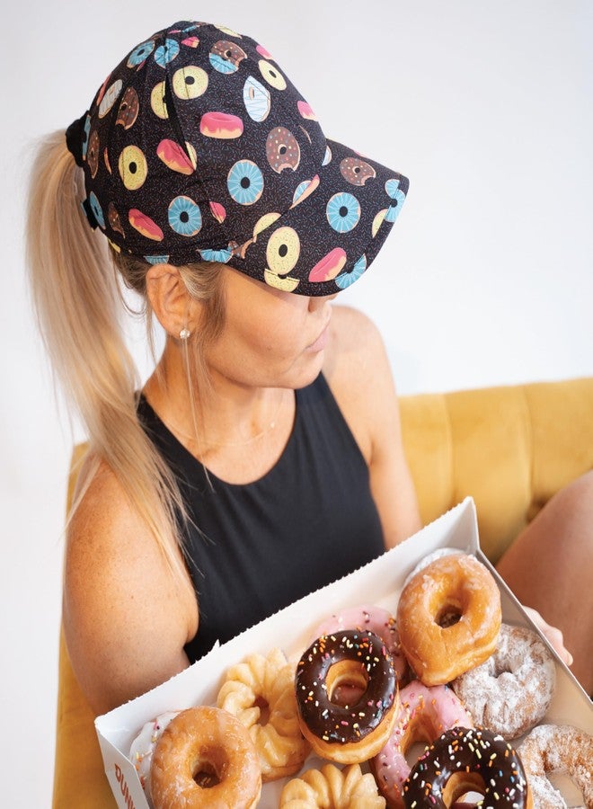 Sprints Donuts Race Day Performance Running Cap | The Lightweight, Quick Dry, Sport Hat Black, One Size - Image 4