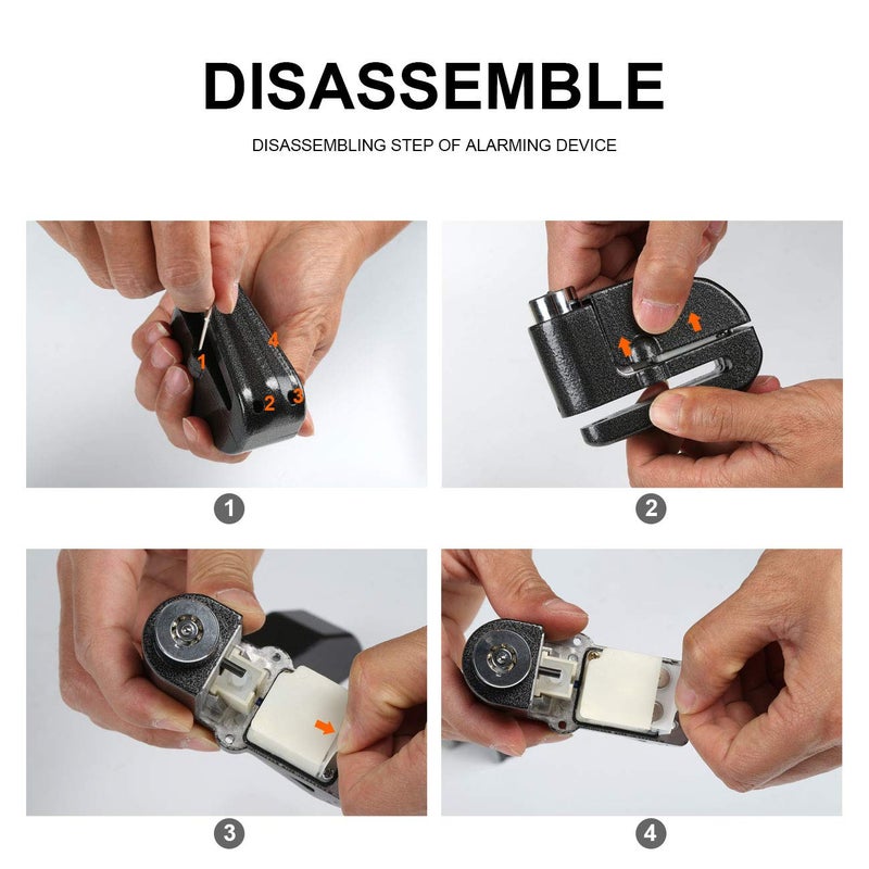 LIHAO Motorcycle Disc Lock, Anti-Theft Waterproof Disc Brake Alarm Lock for Motorbike Scooter - Image 5