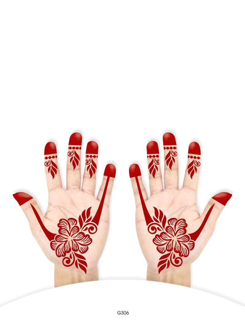 Generic - Majarat henna sticker- Arabic henna design sticker for two hands - GASSA for Adults – G306 - Image 1
