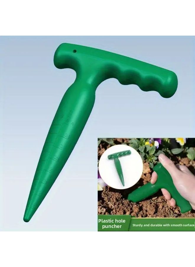 4 Piece Gardening Tool Set with Puncher Seeder and Seedling Transplanter for Succulent Herb - Image 3