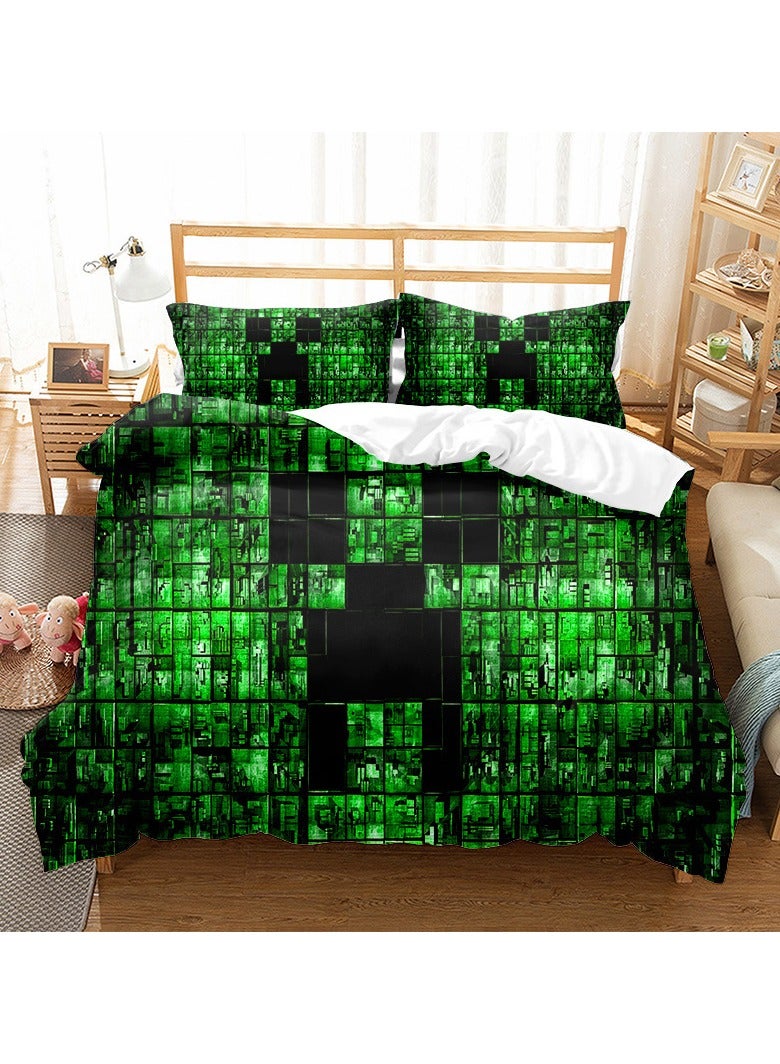 Minecraft Game Peripheral Bedding Three-Piece Set 180*210cm  - Image 1