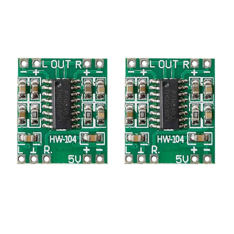 ® plastic Pam8403 Dc 5V Class D Mini Digital Audio Amplifier Board Module Green (2)