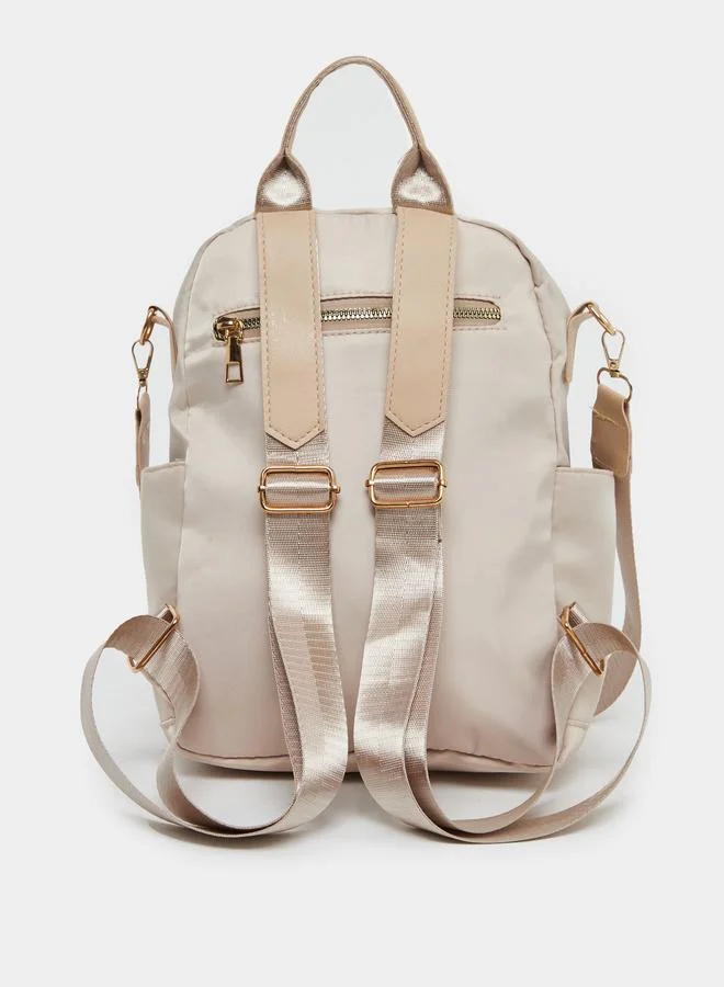 Styli  Styli Women Beige Quilted Backpack for Women | Best Price UAE