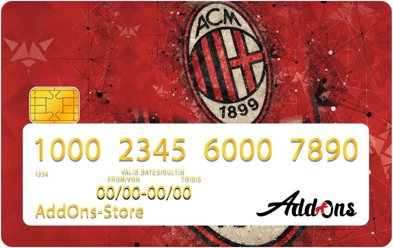 Add-Ons AC Milan #1 Debit Or Credit Card Skin Sticker (Window) - Image 1