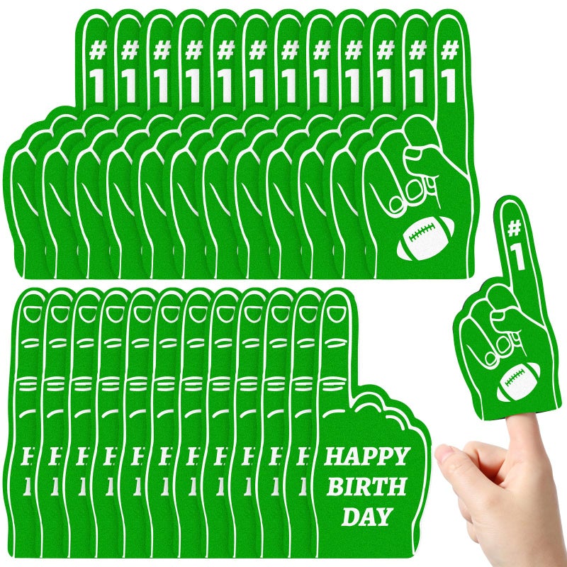 Foilswirl 24 Pack Foam Finger Cheerleading Foam Hand Sports Themed Party Favors for Celebration Events School Birthday Sporting Party Decoration Football - Image 3