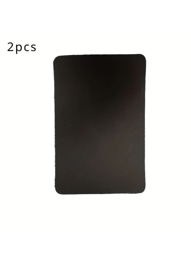 قطعتان من مجموعة ترقيع PVC الأسود لإصلاح القوارب القابلة للنفخ والزوارق المطاطية والكياكات، مقاومة للماء - Image 1