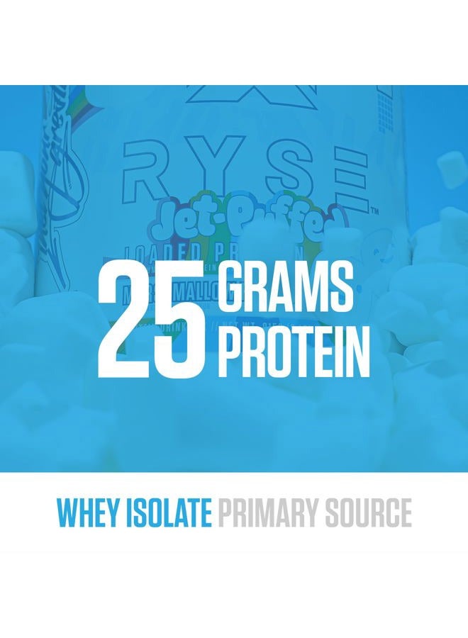RYSE Up Supplements RYSE Loaded Protein Powder - Jet-Puffed Marshmallow - 25g Whey Protein Isolate & Concentrate with Prebiotic Fiber & MCTs - Low Carb, Low Sugar, Digestive-Friendly - 20 Servings / 1.5 lb Tub - Image 3