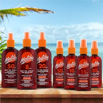 Malibu Sun SPF 10 NonGreasy Dry Oil Spray for Tanning Low Protection Water Resistant 100ml - Image 4