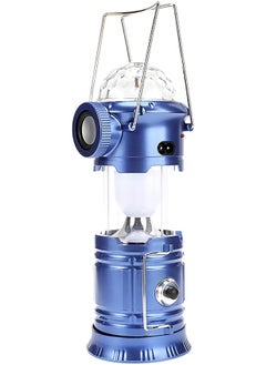 Solar Rechargeable Camping Lantern  with Rotating Magic Effect Ball, Portable Flashlight (1 W + 6 Led+ 3 color LED) with USB output for  mobile charging, 220 v code(XF-5801)