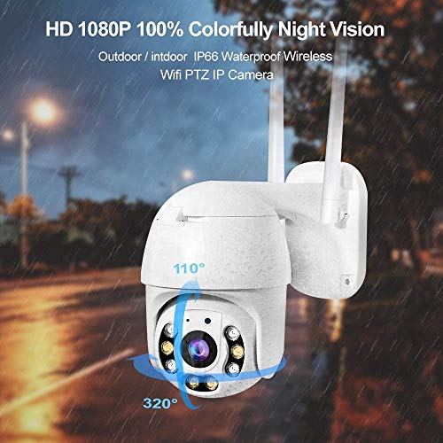 smars® 1080P PTZ IP Camera WiFi Outdoor Speed Dome Wireless WiFi Security Camera Pan Tilt Auto Focus IP66 Weatherproof Network CCTV Surveillance with 8 IR Light - Image 5