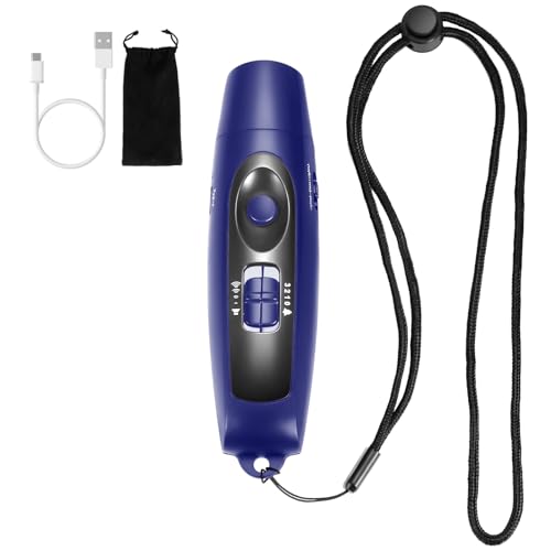 Charlux Electronic Whistle Rechargeable for Referees Coaches Teachers Electric Whistle Handheld Whistles with USB Charging for Outdoor Sports Games Emergency Whistle with Lanyard 4 Tones High Volume, Blue - Image 1