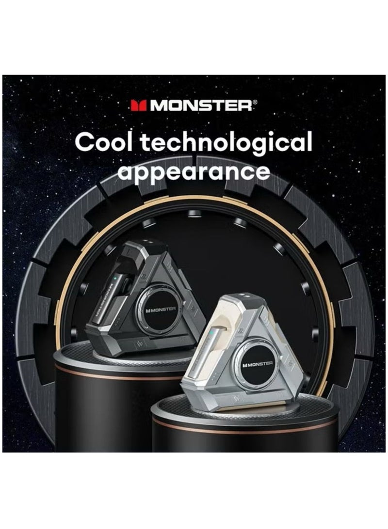 Monster Monster XKT22 Wireless Bluetooth Earbuds Gaming Headphones Deep Bass Low Latency Game Headset with Built-in Microphone Noise Canceling Silver - Image 5