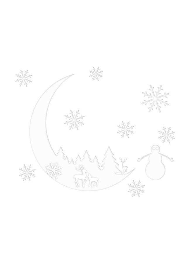 NIBEMINENT Glow In Dark Snow Wall Decoration Sticker White - Image 1