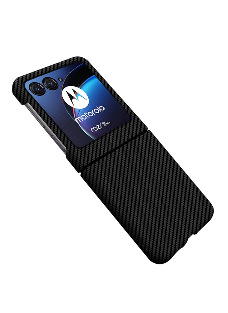 General Compatible with Motorola Razr 40 Ultra Case Luxury Imitation Carbon Fiber Texture Plastics Shockproof Hard Cover  - Image 1