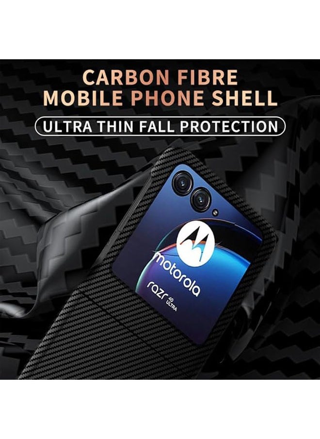 General Compatible with Motorola Razr 40 Ultra Case Luxury Imitation Carbon Fiber Texture Plastics Shockproof Hard Cover  - Image 3